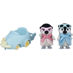 Figurine Sylvanian Families-Pinguini Cu Masinuta