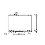 Radiator racire Toyota Picnic, 08.1996-04.1998, Motorizare 2.0 94kw Benzina, tip climatizare Cu/fara AC, cutie automata, tip Denso; diametru intrare/