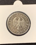 Moneda 5 reichsmark 1936 G argint Paul von Hindenburg