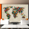 Fototapet vlies - World Map - a kaleidoscope of colors - 350 x 270 cm
