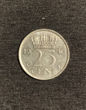 Moneda 25 cenți 1980 Olanda, Europa