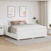 Cadru de pat Alb 200 x 200 cm Piele artificială