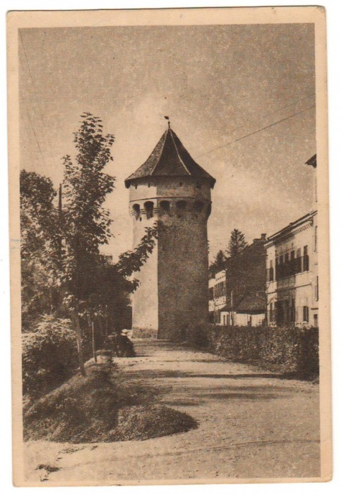 CPIB 16510 CARTE POSTALA - SIBIU. TURNUL BRESLELOR, RPR, LIBRARIA NOASTRA, 1956