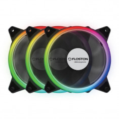 Ventilator pentru carcasa Floston Halo RGB Three Fan Pack foto