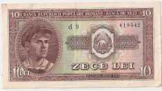 ROMANIA 10 LEI 1952 XF SERIE 1 CIFRA foto