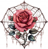 Cumpara ieftin Sticker decorativ, Trandafiri, Roz, 60 cm, 1343STK-19