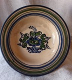 Farfurie cooperativa Arta Aplicată București ceramică smălțuită vintage