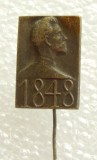 x072 UNGARIA PETOFI SANDOR POET REVOLUTIONAR 1848 INSIGNA PIN bronz 25mm STARE EXCELENTA
