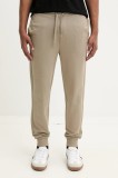 HUGO pantaloni de trening din bumbac culoarea negru, neted, 50489617