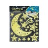 Autocolante de perete Flourescente, Luna si Stele, ATU-087710, Oem
