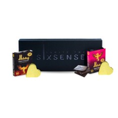 Pachet pentru cupluri: Suplimente alimentare pe bază de ciocolată Sixsense unisex 3 x 13,6g + Diblong Energy Chocolate For Men 24g + Diblong Energy Ch