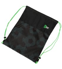 Sac Sport pentru copii Colectia St Right model Fotbal, negru - verde, 43x34cm
