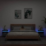 Cumpara ieftin Noptiere cu lumini LED, 2 buc., sonoma gri, 40x39x48,5 cm