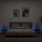 vidaXL Noptiere cu lumini LED, 2 buc., sonoma gri, 40x39x48,5 cm 836795