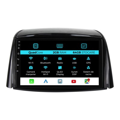 Navigatie Dedicata Renault Koleos (2008-2016), 9Inch, 2Gb Ram, 64Gb Stocare, Carplay foto