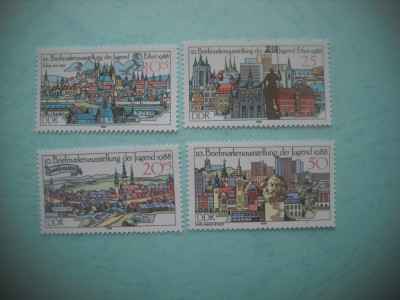 HOPCT TIMBRE MNH 1236 EXPO FILAT TINERET -4 VAL-1988-GERMANIA DDR/RDG foto