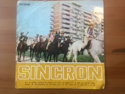 Sincron cornel fugaru disc vinyl mijlociu 10&amp;quot; electrecord EDD 1191 muzica rock G foto