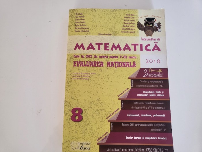 Evaluare Nationala.Teste tip CNEE din materia claselor V- VIII de Gina Caba, Ana Postaru,etc