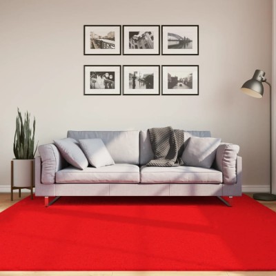 Covor &amp;bdquo;OVIEDO&amp;rdquo;, fire scurte, roșu, 200x200 cm foto