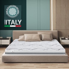 The White Stone Saltea individuală 85x190 Carbon , antibacteriană, anti-acari, anti-alergii. | &amp;Icirc;nălțime 25 cm | Made in Italy foto