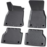 Set de 4 covorase cauciuc 3D stil tavita premium pentru Audi A6 C8 Sedan, Avant/Break din 2018, Recambo