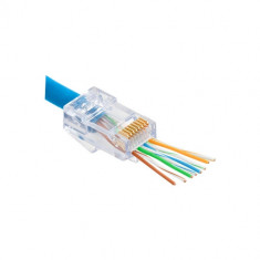 Mufa RJ-45 Cat.6 EZ Pass-Through, 100 buc. RJ45-CAT6-EZ