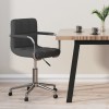 Scaun de birou pivotant, gri &icirc;nchis, material textil