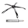 Set baza pentru scaun directorial, 60 cm si cilindru piston, gaz, pentru scaune birou, argintiu, 35 cm