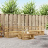 vidaXL Set de canapele de exterior 5 pcs Alb Lemn Solid de Acacia 3389984