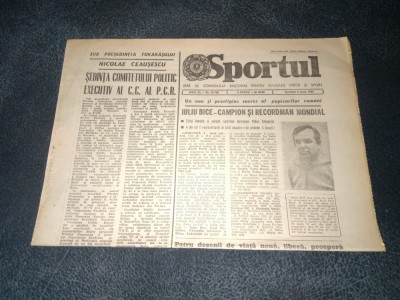 ZIARUL SPORTUL 2 IUNIE 1984 foto