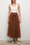 Answear.LAB fusta culoarea maro, maxi, evazati