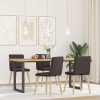 VidaXL Scaune de bucătărie, 4 buc., maro &icirc;nchis, material textil 3315359