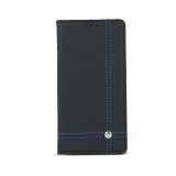 Husa Flip Carte Smart Focus Huawei Y7 Negru/Albastru Protectie Premium