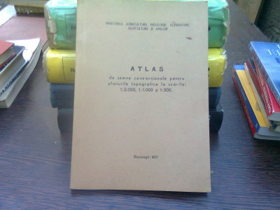 Atlas de semne conventionale pentru planurile topografice la scarile 1/2000, 1/1000, 1/500 foto