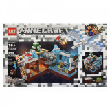 Set de constructie cu piese de asamblat tip lego LKT Minecraft cu lampa LED 548, Oem