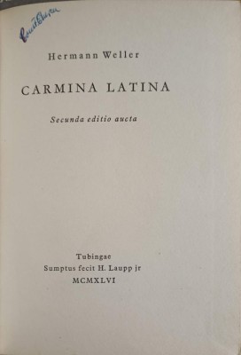 CARMINA LATINA-HERMANN WELLER-249705 foto