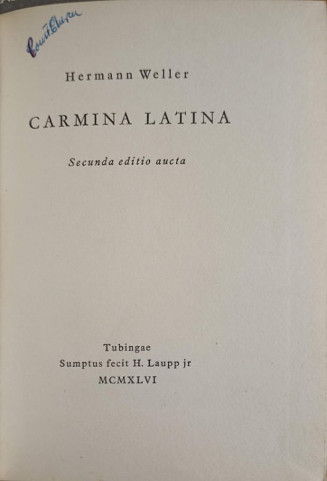 CARMINA LATINA-HERMANN WELLER-249705