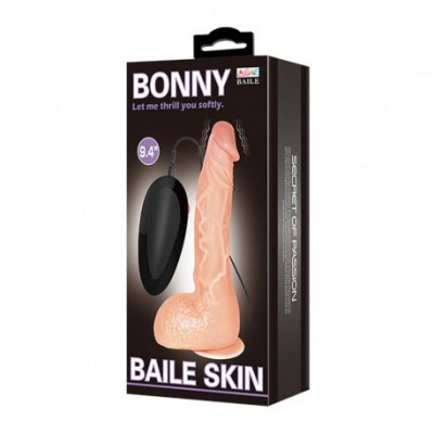 Vibrator cu ventuza Bonny - 24 cm foto