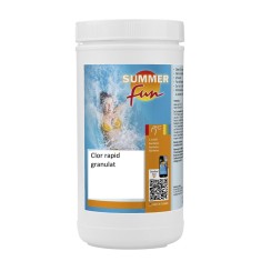 Clor rapid granulat, pentru dezinfectia si clorurarea intensa a apei din piscina Summer Fun, 1KG