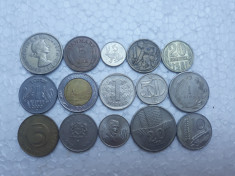 Lot 15 monede vechi straine foto