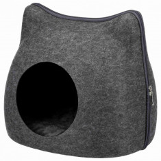 Trixie Cat Cave - Peșteră din fetru pentru pisici gri 38 x 35 x 37 cm