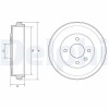 Tambur frana Nissan Micra 5 (K14) 12.16-, Spate, 0.9 IG-T, 0.9 LPG, 1.0, 1.0 DIG-T 117, 1.0 IG-T, 1.0 IG-T 100, 1.5 DCi, DELPHI