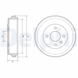 Tambur frana Nissan Micra 5 (K14) 12.16-, Spate, 0.9 IG-T, 0.9 LPG, 1.0, 1.0 DIG-T 117, 1.0 IG-T, 1.0 IG-T 100, 1.5 DCi, DELPHI