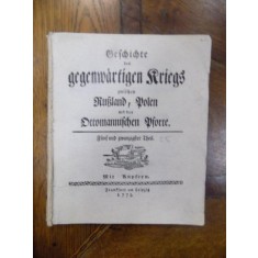 Istoria razboiului dintre Rusia, Polonia si Inalta Poarta, Cartea 25, Leipzig 1773
