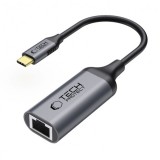 Placa Retea Tech-Protect Ultraboost, RJ45, USB-C, Negru