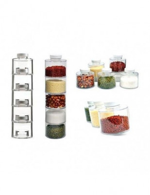 Set Pentru Condimente Spice Tower Cu 6 Recipiente foto