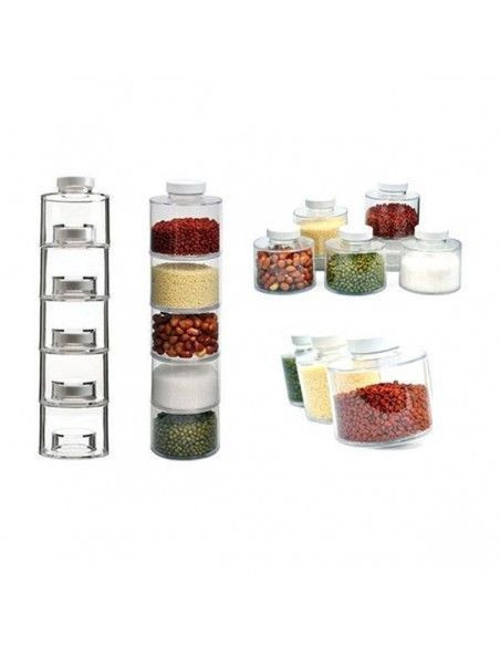 Set Pentru Condimente Spice Tower Cu 6 Recipiente