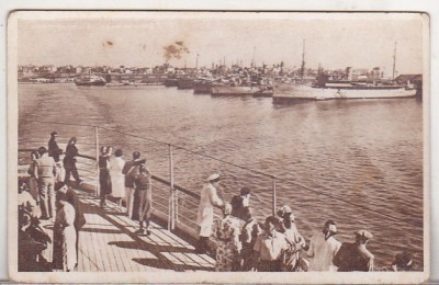 bnk cp Constanta - Vedere generala din port - uzata 1948 foto