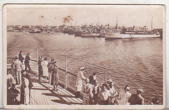 bnk cp Constanta - Vedere generala din port - uzata 1948
