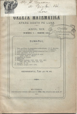 Gazeta Matematica martie 1914 Banda de ziare 1 ban foto